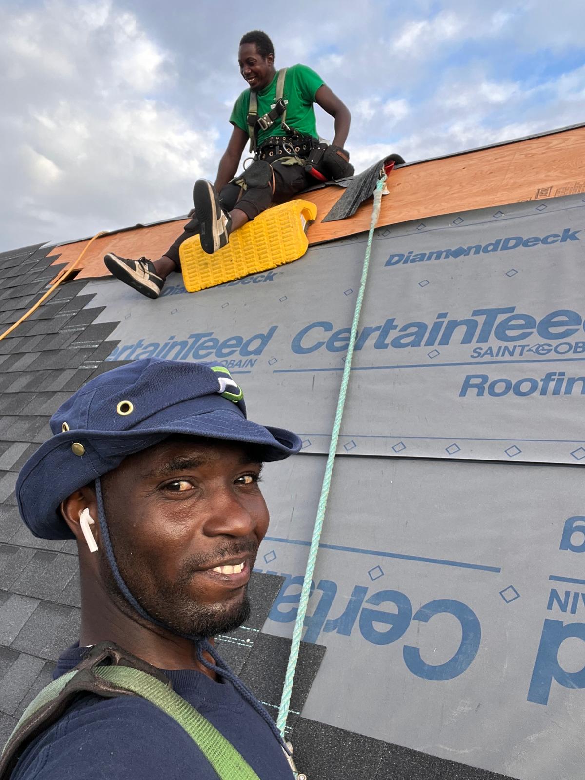 Alex Nash and crew working on a roof in the GTA